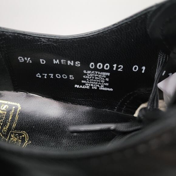 VTG Stacy Adams Madison Oxfords Shoes Mens Size 9.5 D Black Leather Cap Toe main image 11